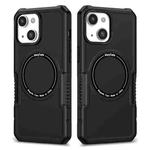 For iPhone 14 Plus MagSafe Shockproof Armor Phone Case(Black)