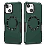 For iPhone 14 Plus MagSafe Shockproof Armor Phone Case(Dark Green)