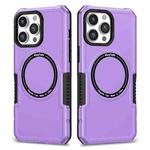 For iPhone 13 Pro MagSafe Shockproof Armor Phone Case(Purple)
