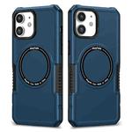 For iPhone 12 MagSafe Shockproof Armor Phone Case(Dark Blue)