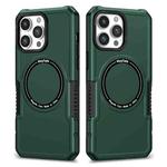 For iPhone 12 Pro Max MagSafe Shockproof Armor Phone Case(Dark Green)