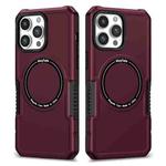For iPhone 11 Pro Max MagSafe Shockproof Armor Phone Case(Wine Red)