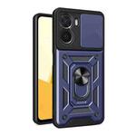 For vivo Y16 4G Sliding Camera Cover Design TPU+PC Phone Case(Blue)