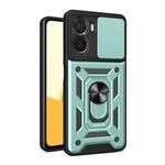 For vivo Y16 4G Sliding Camera Cover Design TPU+PC Phone Case(Green)