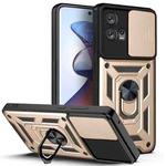 For Motorola Edge 30 Fusion Sliding Camera Cover Design TPU+PC Phone Case(Gold)