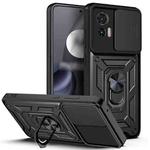 For Motorola Edge 30 Neo Sliding Camera Cover Design TPU+PC Phone Case(Black)