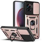 For Motorola Edge 30 Ultra Sliding Camera Cover Design TPU+PC Phone Case(Rose Gold)