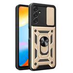 For Samsung Galaxy A14 5G Sliding Camera Cover Design TPU+PC Phone Case(Gold)