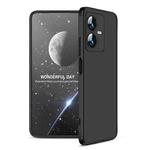 For vivo Y22 / Y22s GKK Three Stage Splicing Full Coverage PC Phone Case(Black)