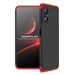 For Xiaomi Poco M5 GKK Three Stage Splicing Full Coverage PC Phone Case(Black Red)