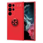For Samsung Galaxy S23 Ultra 5G Metal Ring Holder TPU Phone Case(Red)