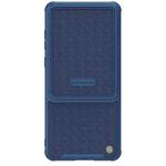 For Huawei Mate 50 Pro NILLKIN 3D Textured Camshield PC + TPU Phone Case(Blue)