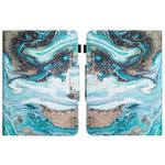 For 7 inch Colored Drawing Horizontal Flip Leather Tablet Case(Ink Marble)