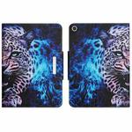 For Huawei MatePad T10 / T 10s Colored Drawing Horizontal Flip Leather Tablet Case(Blue Leopard)