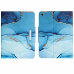For Lenovo Tab M10 3rd Gen 10.1 Colored Drawing Horizontal Flip Leather Tablet Case(Cyan Marble)