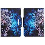 For Lenovo Tab M10 TB-X505 Colored Drawing Horizontal Flip Leather Tablet Case(Blue Leopard)