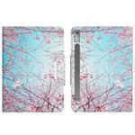 For Lenovo XiaoXin Pad Pro 2022 11.2 inch Colored Drawing Horizontal Flip Leather Tablet Case(Cherry Blossoms)