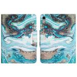 For iPad mini 6 Colored Drawing Horizontal Flip Leather Tablet Case(Ink Marble)