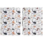 For iPad 5 / 7 / 6 / 8 / 9 Colored Drawing Horizontal Flip Leather Tablet Case(Lying Cat)