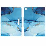 For iPad mini 1 / 2 / 3 / 4 / 5 Colored Drawing Horizontal Flip Leather Tablet Case(Cyan Marble)