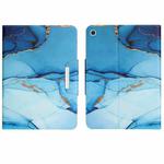 For Samsung Galaxy Tab S6 Lite Colored Drawing Horizontal Flip Leather Tablet Case(Cyan Marble)