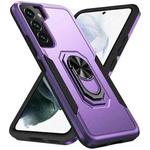 For Samsung Galaxy S23+ 5G Pioneer Armor PC + TPU Holder Phone Case(Purple + Black)