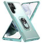 For Samsung Galaxy S23 Ultra 5G Pioneer Armor PC + TPU Holder Phone Case(Green)