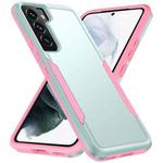 For Samsung Galaxy S23+ 5G Pioneer Armor PC + TPU Phone Case(Green Pink)