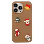 For iPhone 14 Pro Christmas Candy Phone Case(Brown)