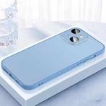 For iPhone 14 2 in 1 Skin Feel Frosted Phone Case with Lens Film(Sierra Blue)