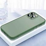 For iPhone 14 Pro 2 in 1 Skin Feel Frosted Phone Case with Lens Film(Green)