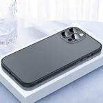 For iPhone 14 Pro 2 in 1 Skin Feel Frosted Phone Case with Lens Film(Black)