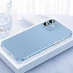 For iPhone 12 2 in 1 Skin Feel Frosted Phone Case with Lens Film(Translucent)