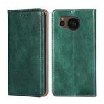 For Sharp Aquos sense7 Plus Gloss Oil Solid Color Magnetic Leather Phone Case(Green)