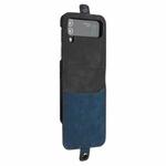 For Samsung Galaxy Z Flip 3 5G Side Buckle Double Fold Leather Phone Case(Royal Blue)