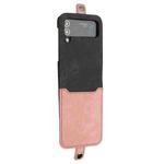 For Samsung Galaxy Z Flip 3 5G Side Buckle Double Fold Leather Phone Case(Pink)