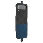 For Samsung Galaxy Z Flip 4 5G Side Buckle Double Fold Leather Phone Case(Royal Blue)