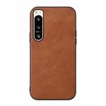 For Sony Xperia 5 IV Cowhide Texture PU Phone Case(Brown)