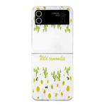 For Samsung Galaxy Z Flip 3 5G Foldable Colored Drawing PC Phone Case(Flowers)