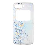 For Motorola Razr 2022 Foldable Colored Drawing PC Phone Case(Blue Wicker)