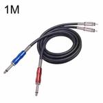 3051K63 Dual RCA Male to Dual 6.35mm 1/4 inch Male Mixer Audio Cable, Length:1m