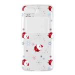 For Motorola Razr 2022 Foldable Christmas Colored Painting PC Phone Case(Snowflake Santa)