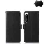 For Sony Xperia 5 IV Crazy Horse Top Layer Cowhide Leather Phone Case(Black)