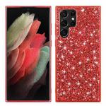 For Samsung Galaxy S23 Ultra 5G Glitter Powder Shockproof TPU Phone Case(Red)