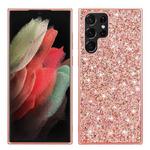 For Samsung Galaxy S23 Ultra 5G Glitter Powder Shockproof TPU Phone Case(Rose Gold)