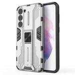 For Samsung Galaxy S23+ 5G Supersonic PC + TPU Shock-proof Phone Case with Holder(Silver)