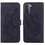 For Samsung Galaxy S23+ 5G Retro Skin Feel Butterflies Embossing Horizontal Flip Leather Phone Case(Black)