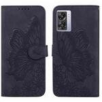 For OPPO A57 5G Retro Skin Feel Butterflies Embossing Horizontal Flip Leather Phone Case(Black)