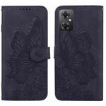 For Xiaomi Poco M4 5G Retro Skin Feel Butterflies Embossing Horizontal Flip Leather Phone Case(Black)