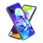 For iPhone 14 Pro Max Laser IMD Pattern TPU Phone Case(Dolphin)